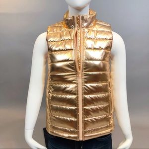 NWOT - Girls Puffer Vest, Shorty Peach